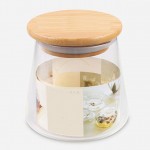 Glass Canister with Bamboo Lid (EB-93949)