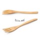 EB-LX041 curved handle bamboo tableware bamboo fork fork